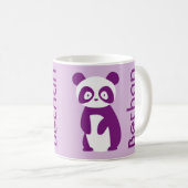 Lila personalisierte Tasse des Panda-(irgendein (VorderseiteRechts)