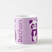 Lila personalisierte Tasse des Panda-(irgendein (Mittel)