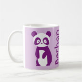 Lila personalisierte Tasse des Panda-(irgendein (Links)