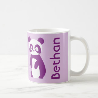 Lila personalisierte Tasse des Panda-(irgendein