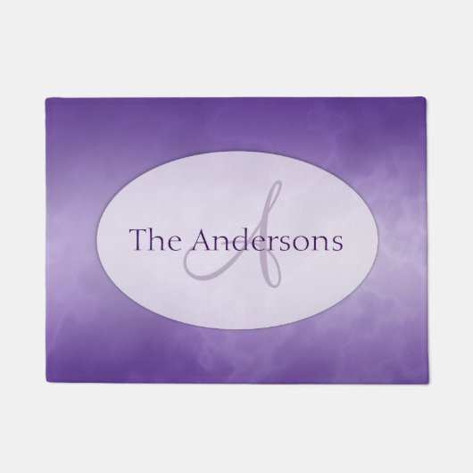 Lila Personalisierten 18 x 24 Fußmatte