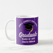 Lila Personalisierter Abschluss Kaffeetasse (Links)