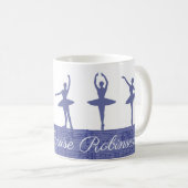 Lila Personalisierter Ballerina Ballettlehrer Kaffeetasse (VorderseiteRechts)