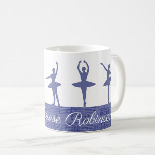 Lila Personalisierter Ballerina Ballettlehrer Kaffeetasse