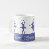 Lila Personalisierter Ballerina Ballettlehrer Kaffeetasse (Vorderseite Links)