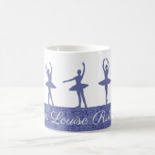 Lila Personalisierter Ballerina Ballettlehrer Kaffeetasse (Mittel)