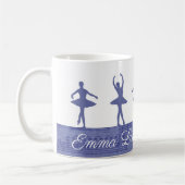 Lila Personalisierter Ballerina Ballettlehrer Kaffeetasse (Links)