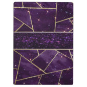 lila personalisierter glitzernder klemmbrett (Rückseite)