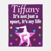 LILA PERSONALISIERTER GYMNASTICS-FLEECKEN FLEECEDECKE (Vorderseite)