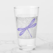 Lila Personalisierter Libelle-Cup Glas (Rückseite)