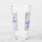 Lila Personalisierter Libelle-Cup Glas (Links)