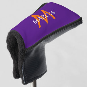 Lila Personalisierter Mit Monogramm Blade-Stift Golf Headcover