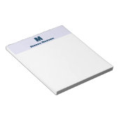 Lila personalisierter Namensbuchstabe Monogramm Notizblock (angewinkelt)