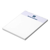 Lila personalisierter Namensbuchstabe Monogramm Notizblock (Rotiert)