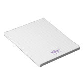 Lila Personalisierter Strick Stitch Notepad Notizblock (angewinkelt)