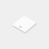 Lila Personalisierter Strick Stitch Post-it-Hinwei Post-it Klebezettel (angewinkelt)