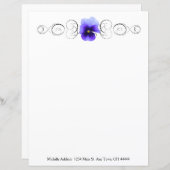 Lila Personalisiertes Blatt Pansy (Vorne/Hinten)