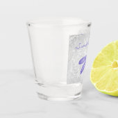 Lila Personalisiertes Drehglas Schnapsglas (Links)