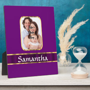 Lila personalisiertes Foto Fotoplatte