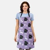 Lila Personalisiertes Foto Schürze (Getragen)