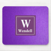 Lila Personalisiertes Mauspad mit Anfangsname (Vorne)