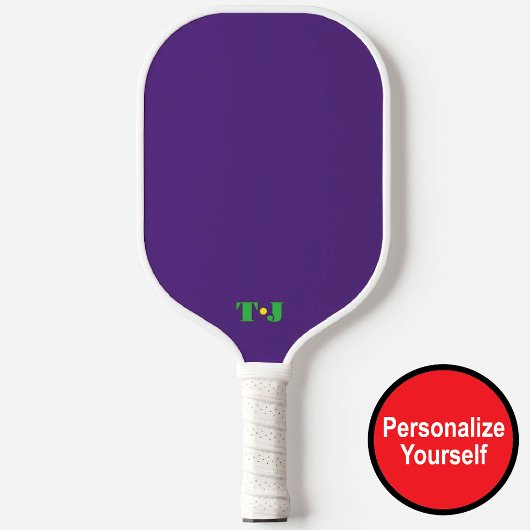 Lila Personalisiertes Mit Monogramm Pickleball-Pad Pickleball Schläger