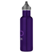Lila Personalisiertes Monogramm Edelstahlflasche (Rechts)