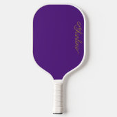 Lila Personalisiertes Pickleball Paddel Schläger (Rückseite)