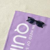 Lila Personalisiertes Slogan Strandtuch (Beispiel)