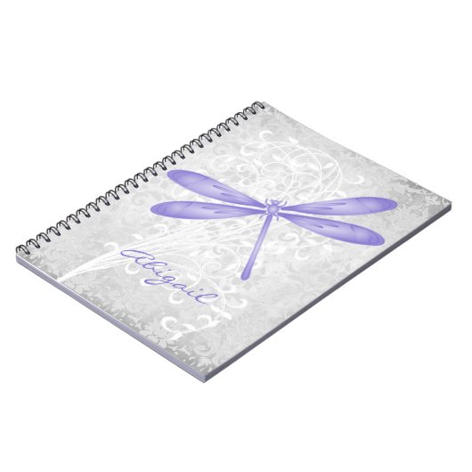 Lila Personalisiertes SpiralNotebook Notizblock (Linke Seite)