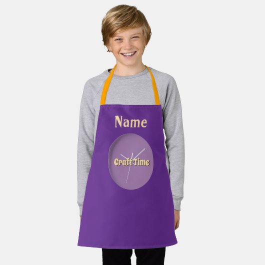 Lila Personalisierung der Handwerkszeit Schürze (Getragen)