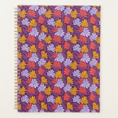 Lila Petal Muster Spiral Journal Planer (Vorderseite)