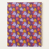 Lila Petal Muster Spiral Journal Planer (Rückseite)