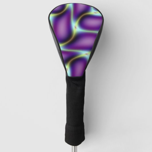 Lila Petaldesign Golf Headcover (Vorderseite)