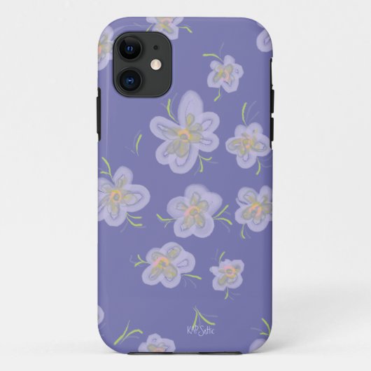 Lila Petalen Case-Mate iPhone Hülle (Rückseite)