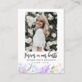 Lila Petalen für immer in unserer Herzgebet-Karte Visitenkarte (Vorderseite)