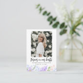 Lila Petalen für immer in unserer Herzgebet-Karte Visitenkarte (Stehend Vorderseite)