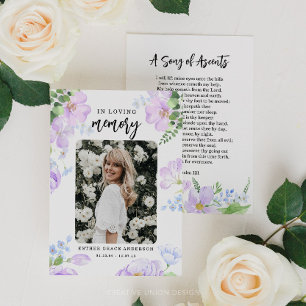 Lila Petalen in der Gedächtniskarte Visitenkarte