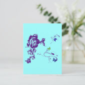 Lila Petalen Postkarte (Stehend Vorderseite)