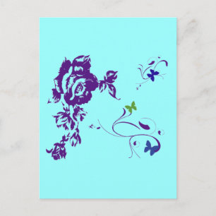 Lila Petalen Postkarte