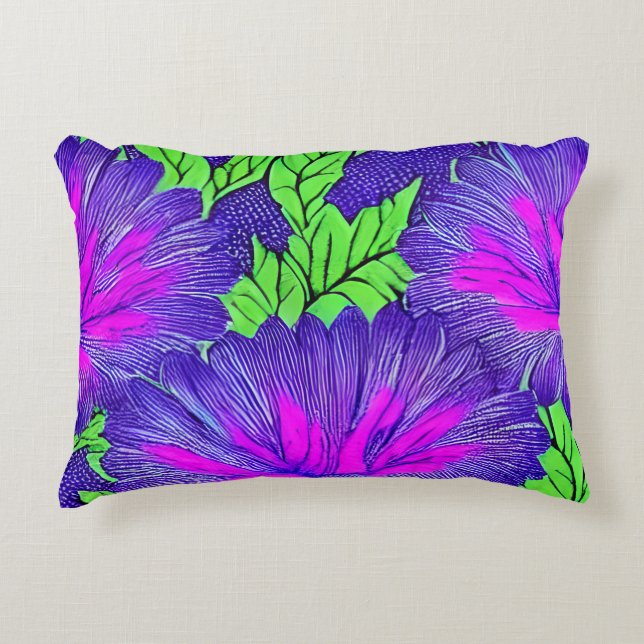 Lila Petals Akzent Pillow Dekokissen (Vorderseite)