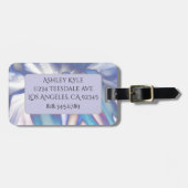 Lila Petals Gepäck Tag Gepäckanhänger (Vorderseite horizontal)