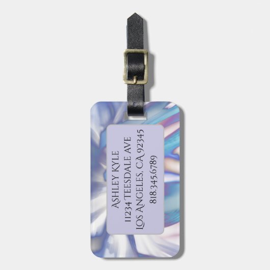 Lila Petals Gepäck Tag Gepäckanhänger (Vorderseite vertikal)