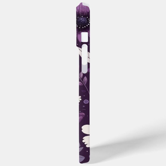 Lila Petals Muster Case-Mate iPhone Hülle (Rückseite / Links)