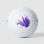 Lila Petals Personalisierte Golfbälle (Vorderseite)
