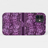 Lila Petroglyphen (anpassbar) Case-Mate iPhone Hülle (Rückseite (Horizontal))