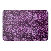 Lila Petroglyphen Badematte (Vorderseite)