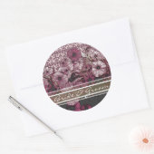 Lila Petunia auf eleganten, weißen Kornklebern Runder Aufkleber (Umschlag)