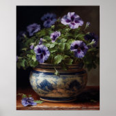 Lila Petunia Blume Art Print Poster (Vorne)