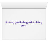 Lila Petunia, glücklicher Geburtstag, Mama (Innenansicht Horizontal (Unten))